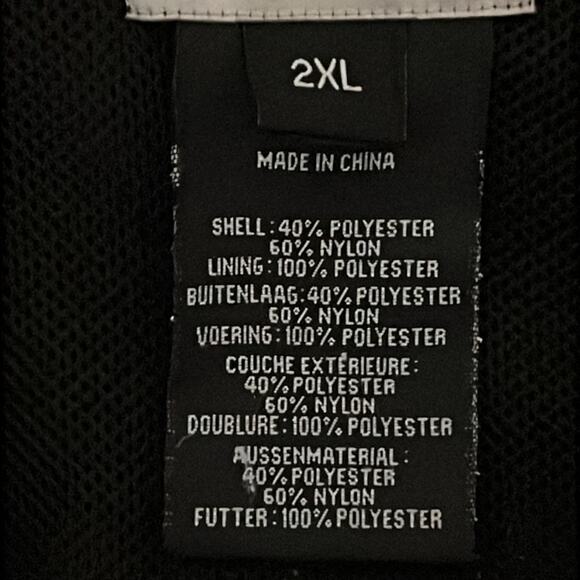 Harley Davidson Windbreaker Womens Size 2X Black Full Zip Pockets Hood Biker - Picture 15 of 16